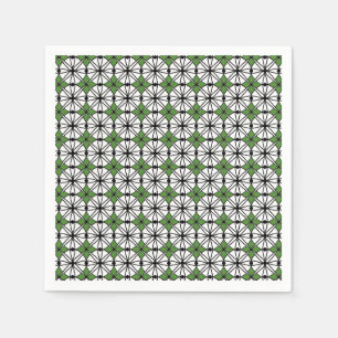 Guardanapo De Papel Padrão de Geometria Verde