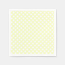 Guardanapo De Papel Padrão de Gingham Amarelo Suave e Bonito