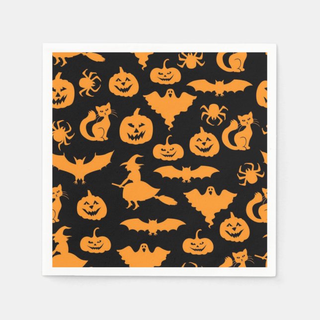 Guardanapo De Papel padrão de Halloween (Frente)