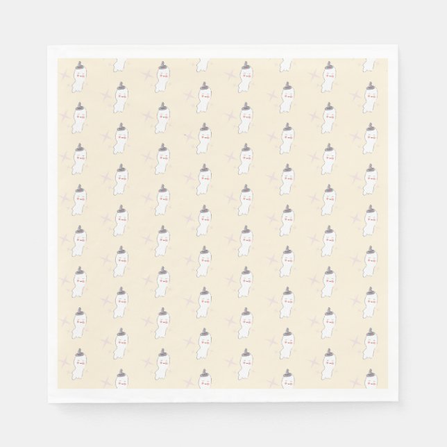 Guardanapo De Papel Padrão de Halloween do Fantasma Retro (Frente)