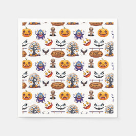 Guardanapo De Papel Padrão de Halloween Em
