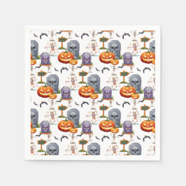 Guardanapo De Papel Padrão de Halloween em