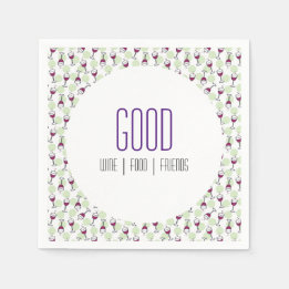 Guardanapo De Papel Padrão de Ilustração de Vidro Vermelho Whimsical