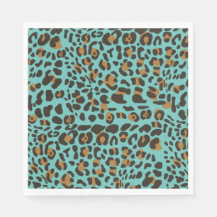 Guardanapo De Papel Padrão de Impressão Animal Leopard Jaguar