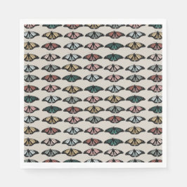 Guardanapo De Papel Padrão de Jardim das Borboletas Neutrais Modernas