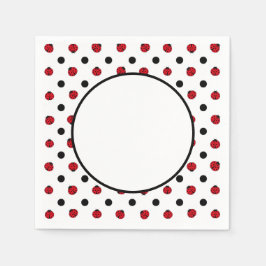 Guardanapo De Papel Padrão de ladybug retro-cúbico