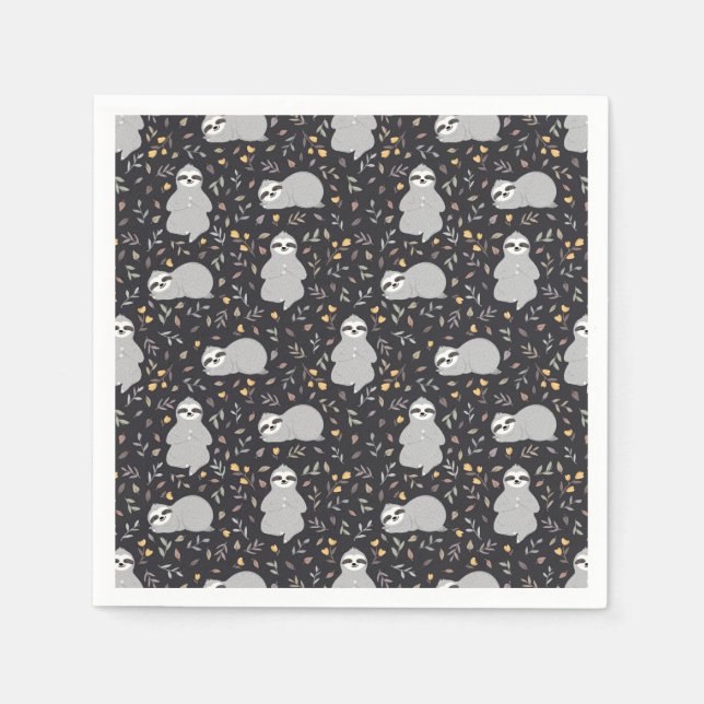 Guardanapo De Papel Padrão de Lama de Bebê Tropical (Frente)