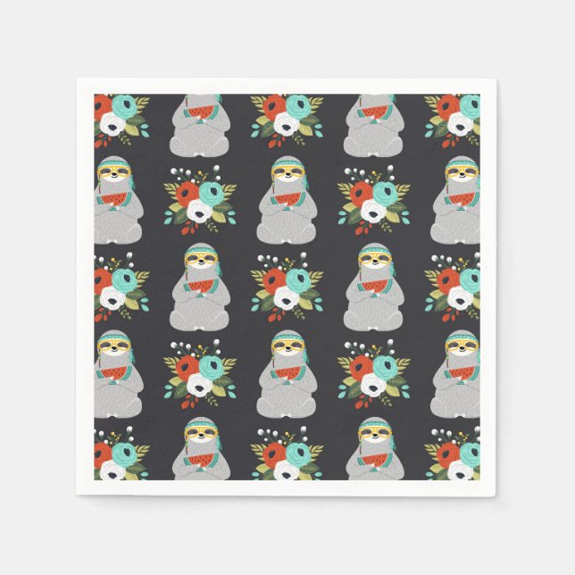 Guardanapo De Papel Padrão de Lama de Melancia (Frente)