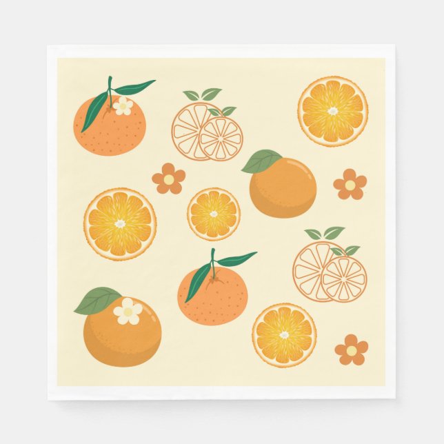 Guardanapo De Papel Padrão de Laranjas (Frente)