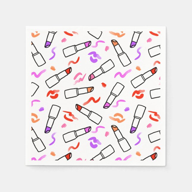 Guardanapo De Papel Padrão de Lipstick (Frente)