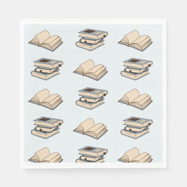Guardanapo De Papel Padrão de Livros (Frente)