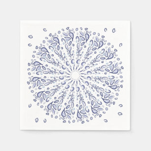 Guardanapo De Papel Padrão de mandala azul