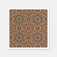 Padrão de mandala floral abstrato colorida