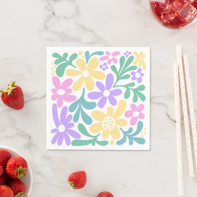Guardanapo De Papel Padrão de Margaridas de Matisse  (Insitu)