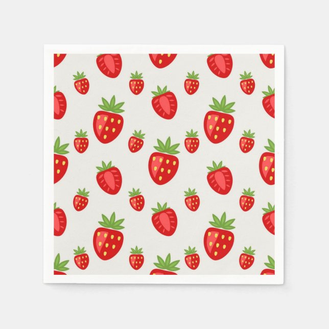 Guardanapo De Papel Padrão de morango (Frente)