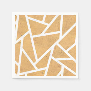 Guardanapo De Papel Padrão de mosaico amarelo e branco