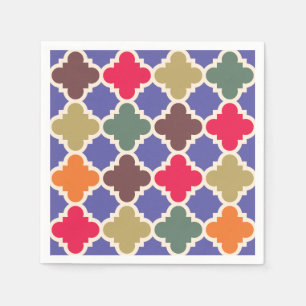 Guardanapo De Papel Padrão de Mosaico Marroquino