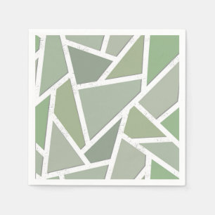 Guardanapo De Papel Padrão de mosaico verde-oliva