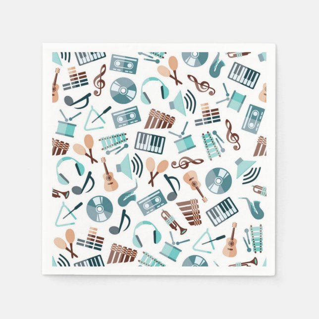 Guardanapo De Papel Padrão de música (Frente)