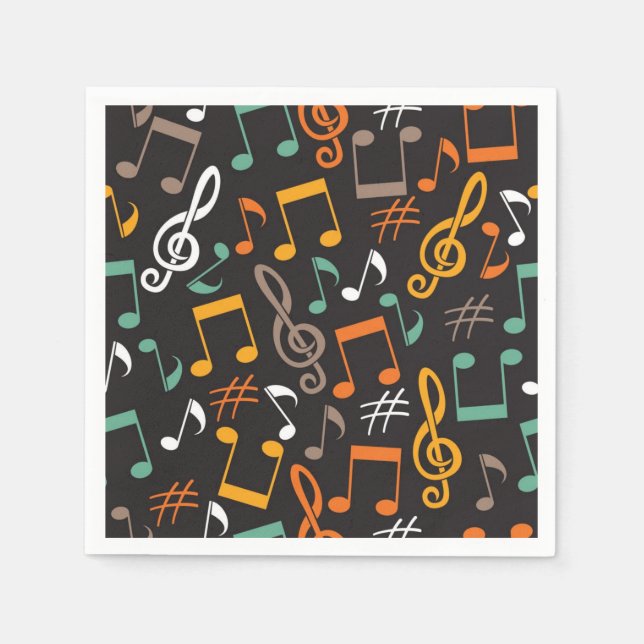 Guardanapo De Papel Padrão de música (Frente)