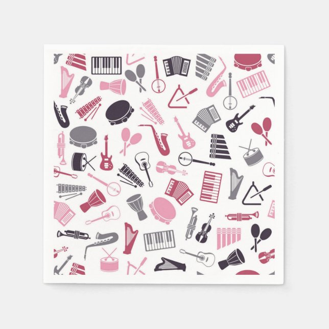 Guardanapo De Papel Padrão de música (Frente)