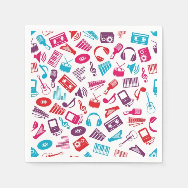 Guardanapo De Papel Padrão de música (Frente)