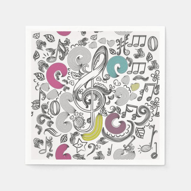 Guardanapo De Papel Padrão de música (Frente)