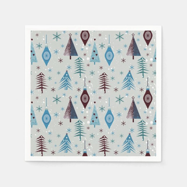 Guardanapo De Papel Padrão de Natal. (Frente)