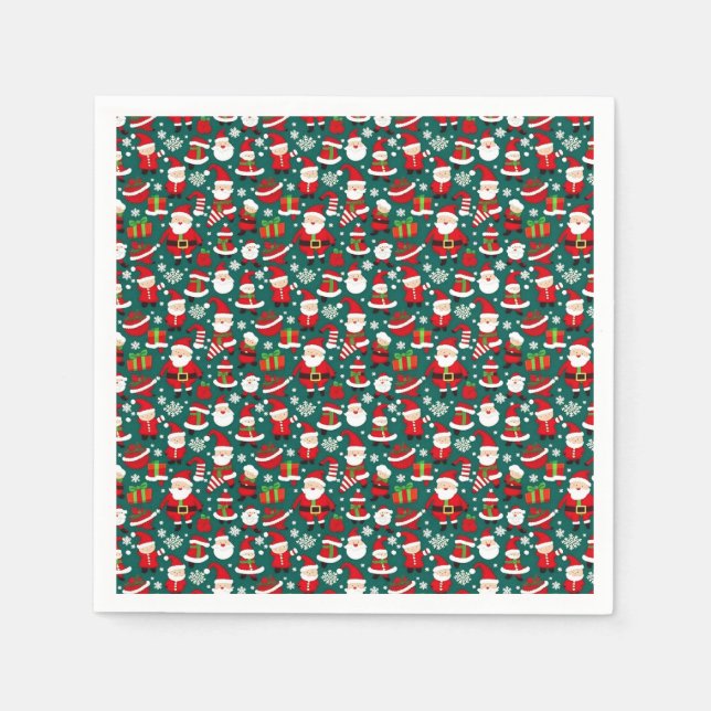 Guardanapo De Papel Padrão de Natal 6 - Papel Napkins (Frente)