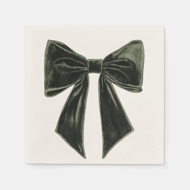 Guardanapo De Papel Padrão de Natal com Silhueta de Pinheiro (Frente)