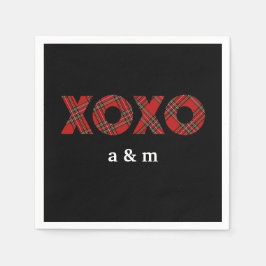 Guardanapo De Papel Padrão de Natal do Red Tartan