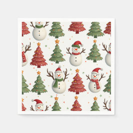 Guardanapo De Papel Padrão de Natal Napkin