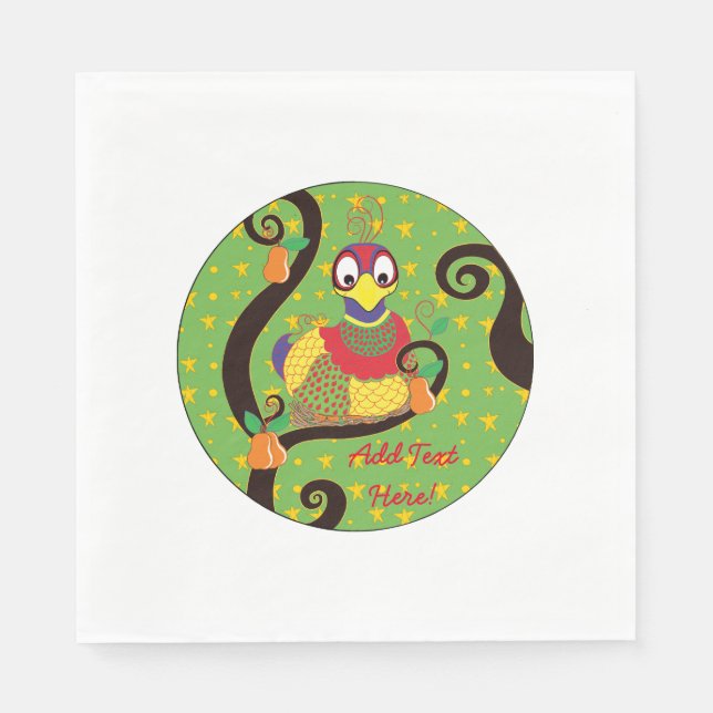 Guardanapo De Papel Padrão de Natal Napkin. Personalizar (Frente)