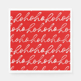 Guardanapo De Papel Padrão de Natal Vermelho e Branco Moderno