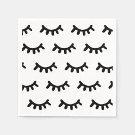 Guardanapo De Papel Padrão de olhos abstrato bonitos, preto e branco