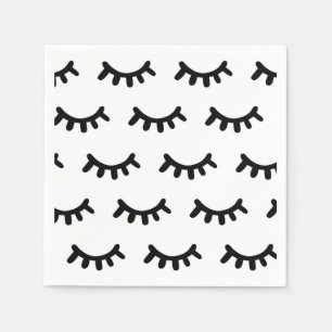 Guardanapo De Papel Padrão de olhos abstrato bonitos, preto e branco