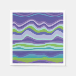 Guardanapo De Papel Padrão de onda azul roxo moderno