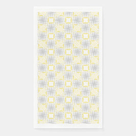 Guardanapo De Papel Padrão de ondas sísmicas amarelas, Cinzas e branca