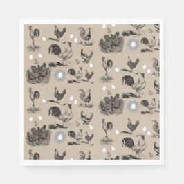 Guardanapo De Papel Padrão De Ovo De Galinha De Vintage Country