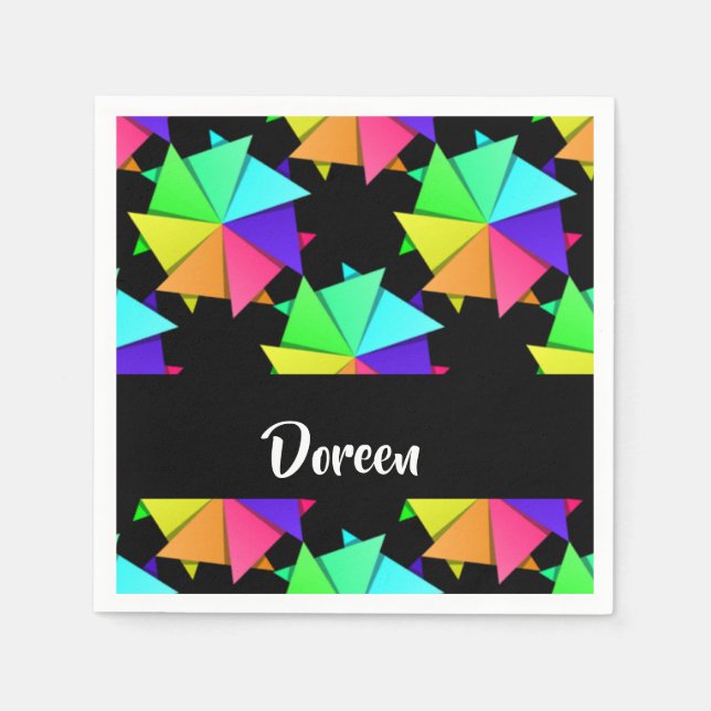 Guardanapo De Papel Padrão de papel colorido dobrado (Frente)