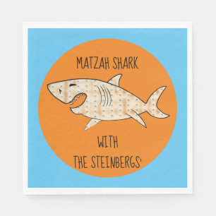 Guardanapo De Papel Padrão de Passagem Napkins Matzah Shark