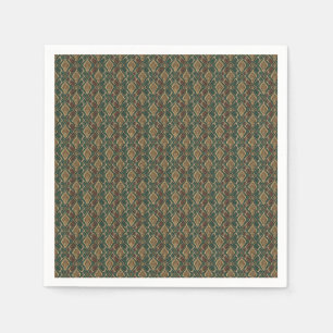 Guardanapo De Papel Padrão de Pele de Cobra Verde e Dourado - Estampa