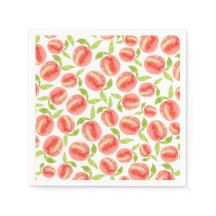 Padrão de Pêssego de Aquarela Doce