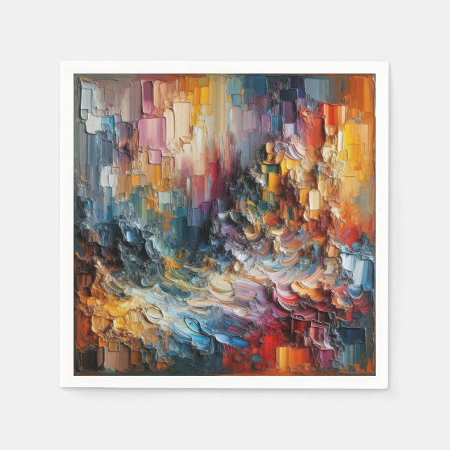 Guardanapo De Papel Padrão de pintura texturizada espessa (Frente)