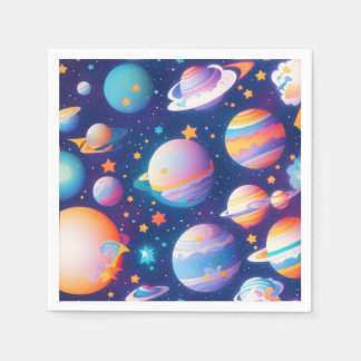 Guardanapo De Papel Padrão de planetas das estrelas e