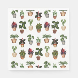 Guardanapo De Papel Padrão de Potes Terracotta de Plantas Potentes de