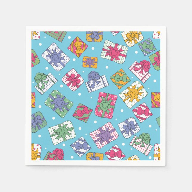 Guardanapo De Papel Padrão de presentes de Natal (Frente)