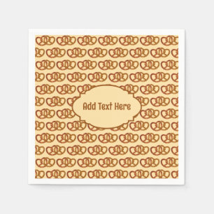 Guardanapo De Papel Padrão de Pretzels Ligados - comida de festival de