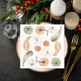 Guardanapo De Papel Padrão de Pumpkin Colorido Trendy | Autumn Vibes