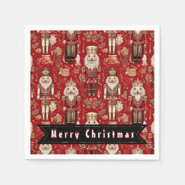 Guardanapo De Papel Padrão de quebra-nozes vermelho Feliz Natal
